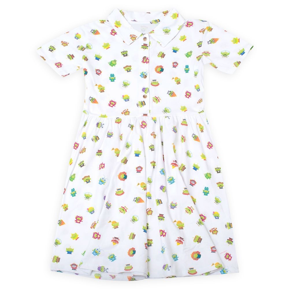 Cakeworthy Disney Pixar Toy Story Alien Costumes Women's Button-Up Dress XL